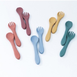Silicone Baby Spoon And Fork Set