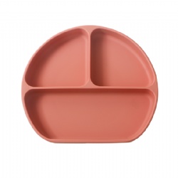 Silicone Divided Suction Dinner Plate