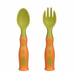 2 Color Baby Spoon Fork Set